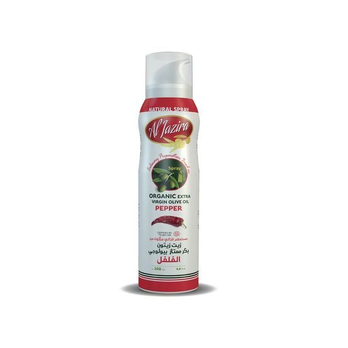 AL JAZIRA ORGANIC EXTRA VIRGIN OLIVE OIL WITH PEPER SPRAY 200ML