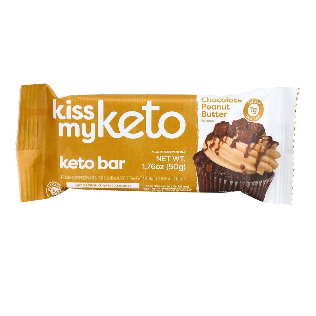 KISSMYKETO-KETO BAR CHOCOLATE PEANUTBUTTER-50G