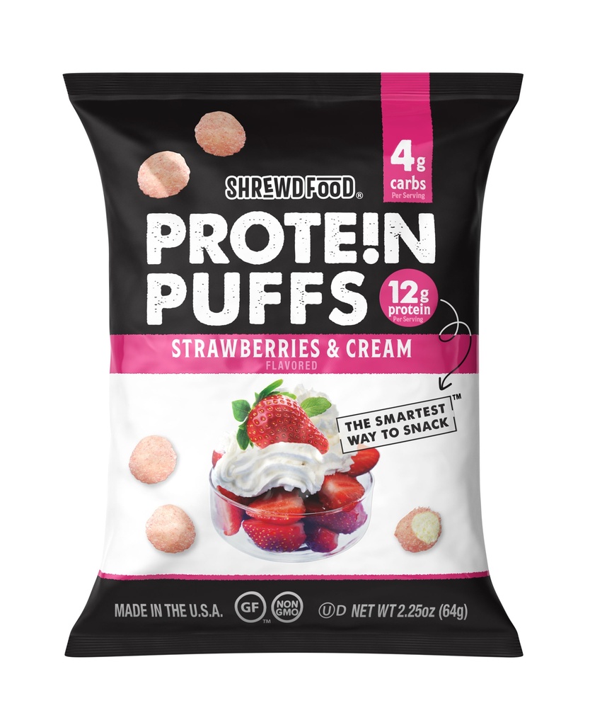 SHREWD FOOD PROTEIN PUFFS STRAWBERRIES AND CREAM 21G