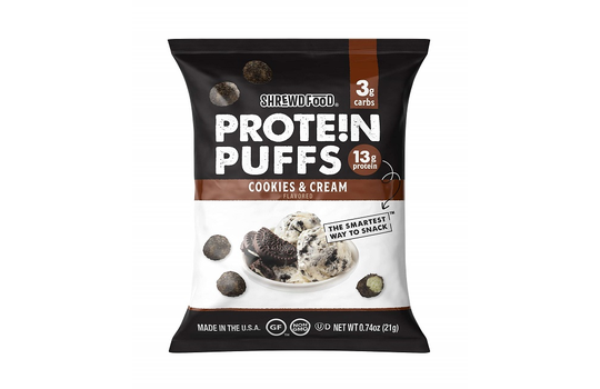 SHREWD FOOD PROTEIN PUFFS COOKIES AND CREAM 21G