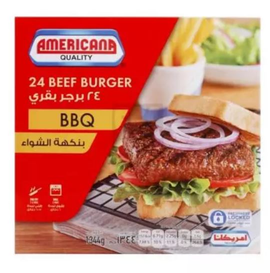 AMERICANA BEEF BURGER BARBQUE 1344GM