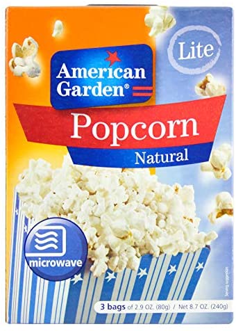 American Garden  Microwave Popcorn Natural Light - 80gm x 3