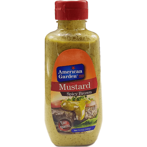 American Garden Mustard Squeeze Clear Spicy Brown