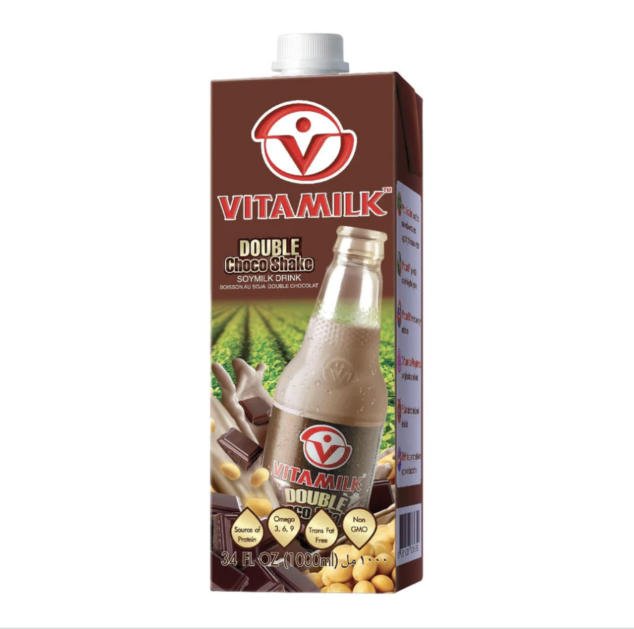 Vitamilk Double Choco Shake Soymilk Drink - 1L