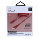 MFI Halo USB-C-Lightning cable 18W nylon retractable 1.2m - RED