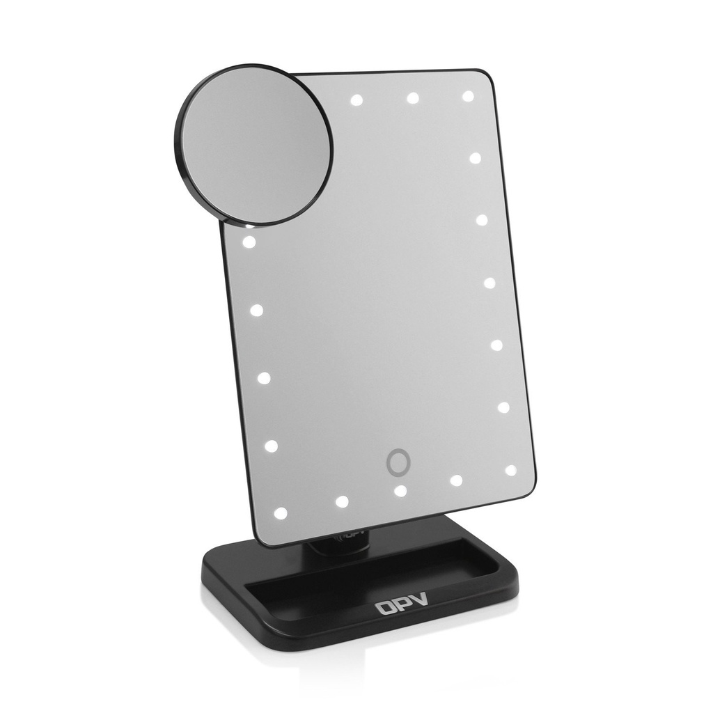 Led Dimmable Makeup Mirror Double White/Black -S--