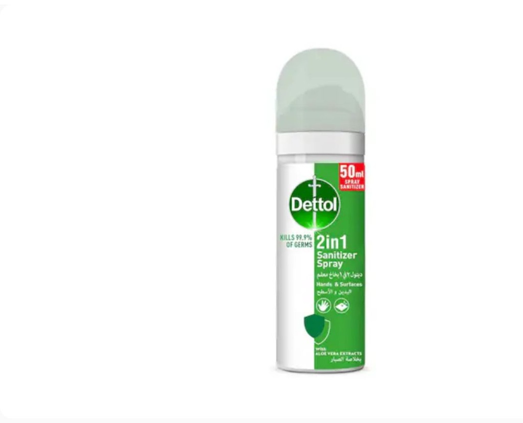 Dettol Sanitizer Spray 2In1 50Ml