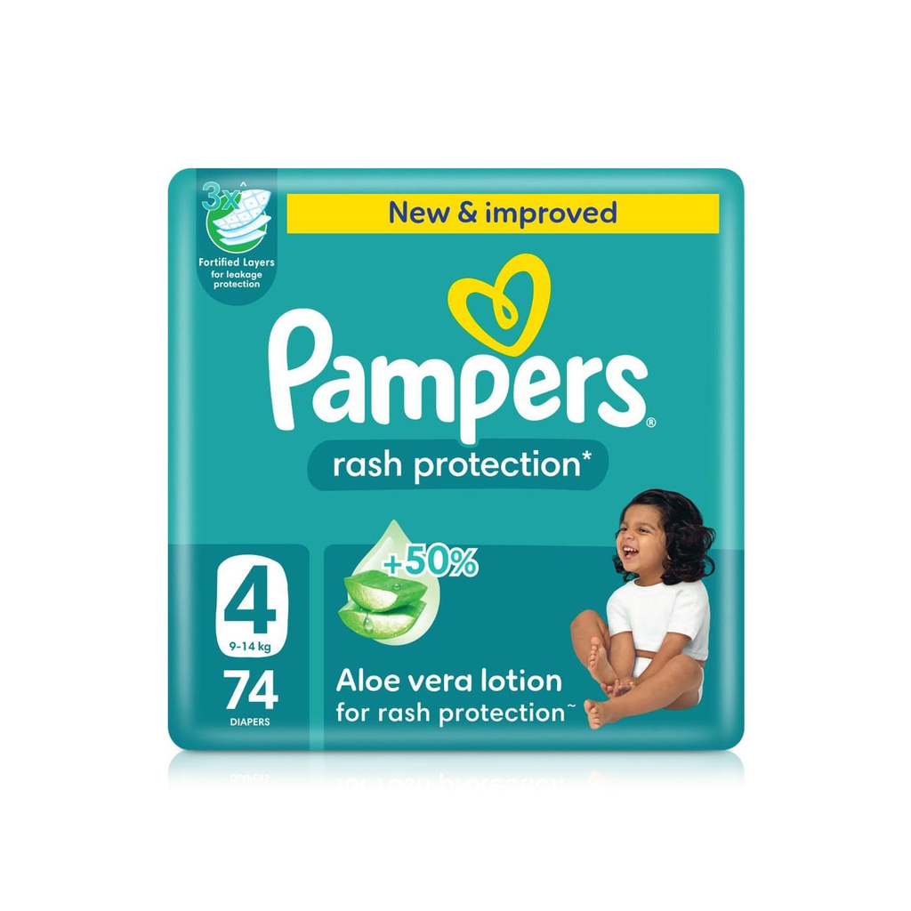PAMPERS 4 Ml Diapers  9-14KG 74'S-