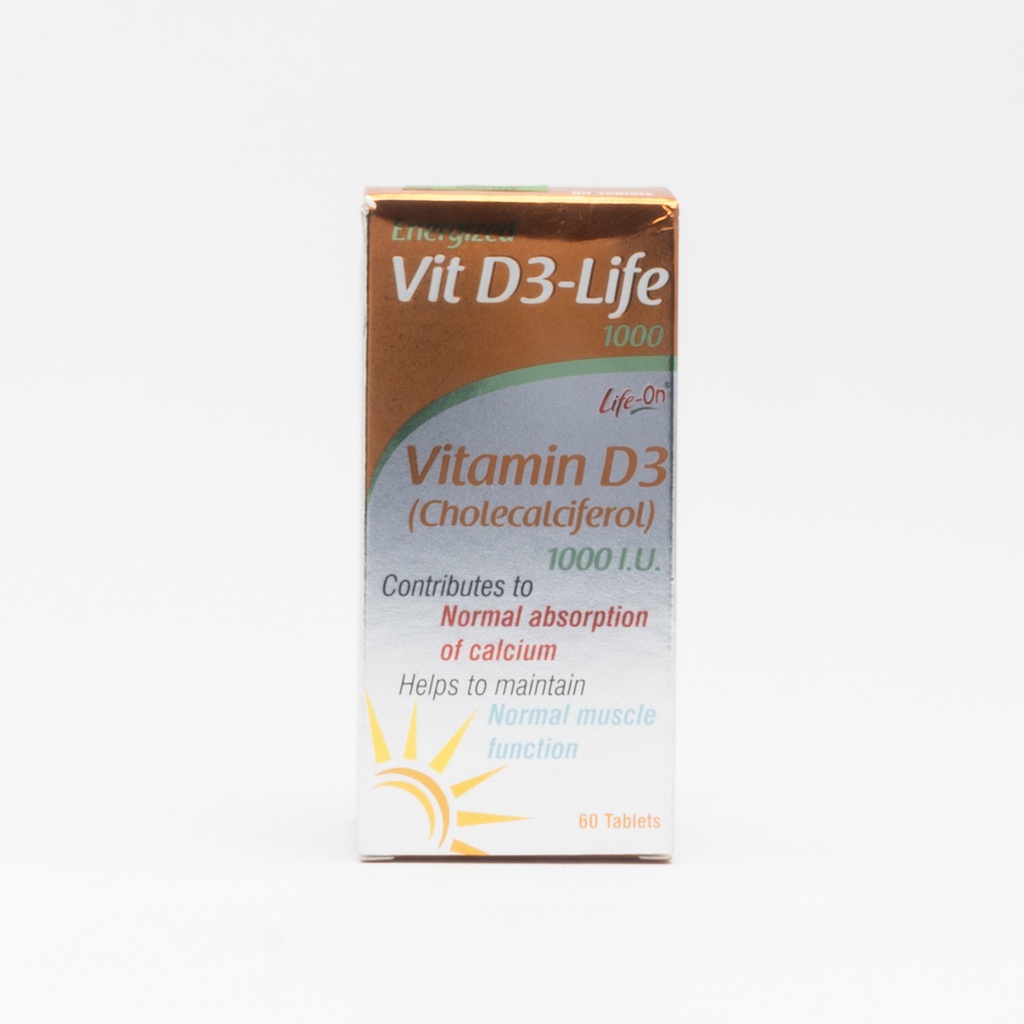 Life On Vitamin D3 1000Iu Tablet 60'S-