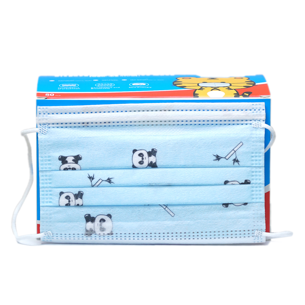 Kids Mask (50Pcs/Box) Blue Panda-