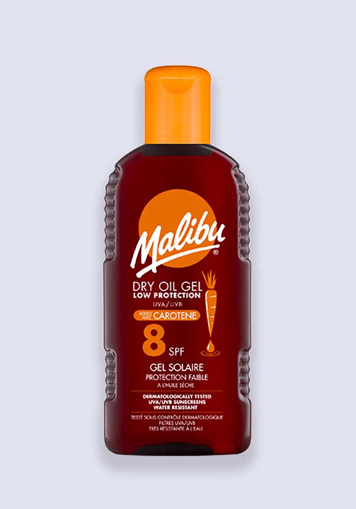 Malibu Dry Oil Gel With Carotene Spf-8 200Ml