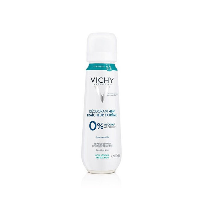 Vichy Deodorant 48H Freshness Extreme 0% Alcohol Sensitive Skin 100Ml