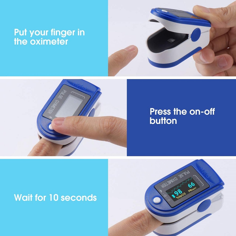 مقياس التأكسج النبضي بطرف الإصبع ، جهاز مراقبة الأكسجين في الدم