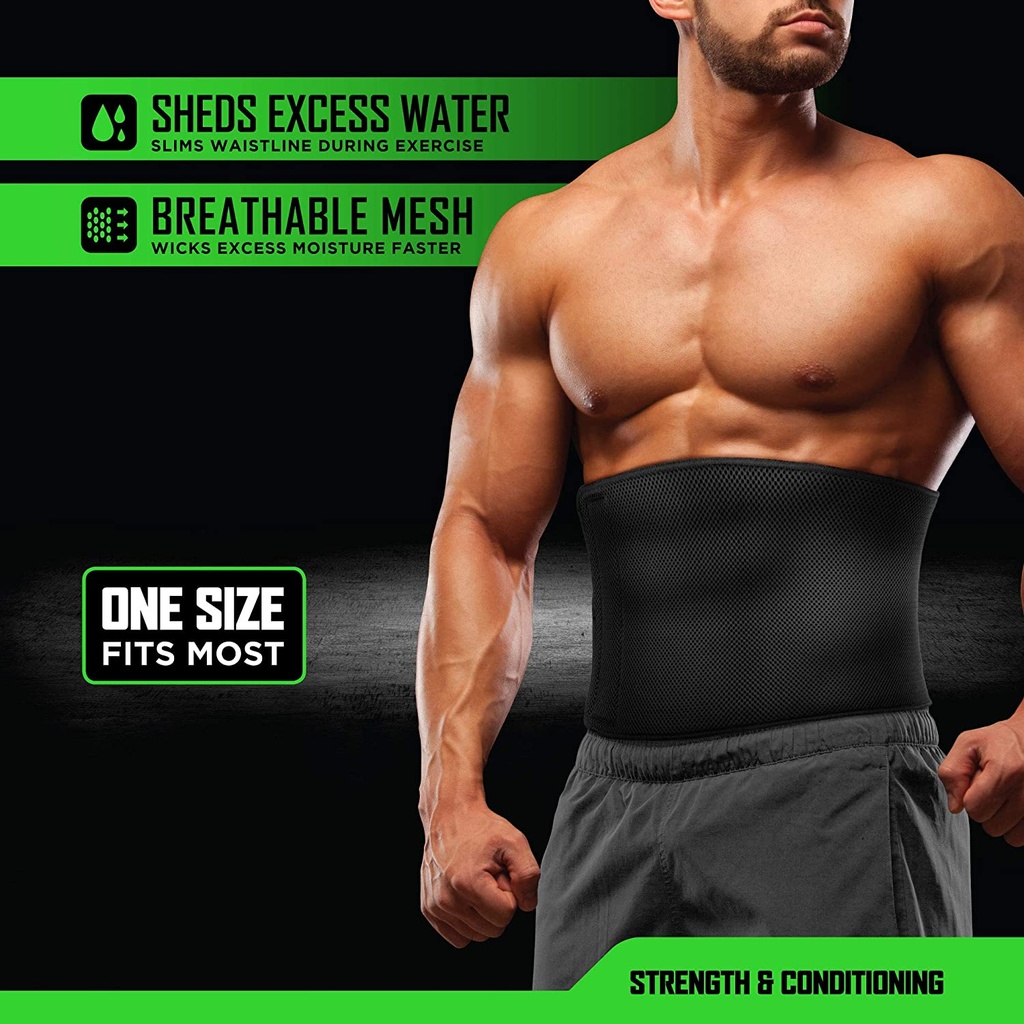 RBX Men's Waist Trimmer Belt for Back Support and Weight Loss