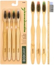 Lindo Ecogrip Charcoal Infused Bamboo Toothbrush -Soft - Pack Of 4