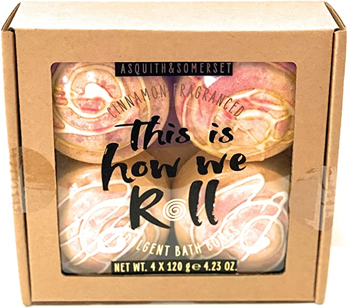 ASQUITH AND SOMERSET Cinnamon Roll Scented Bath Bombs