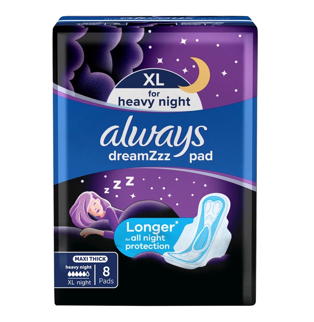Always Maxi Thick Night Dreamz 8 Pads