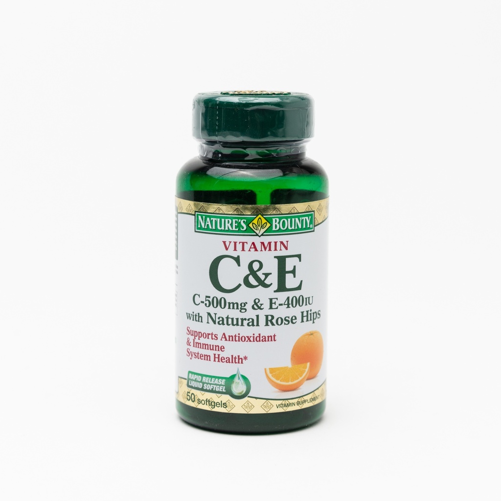 nature's bounty Vitamin C&amp;E Softgel 50'S-