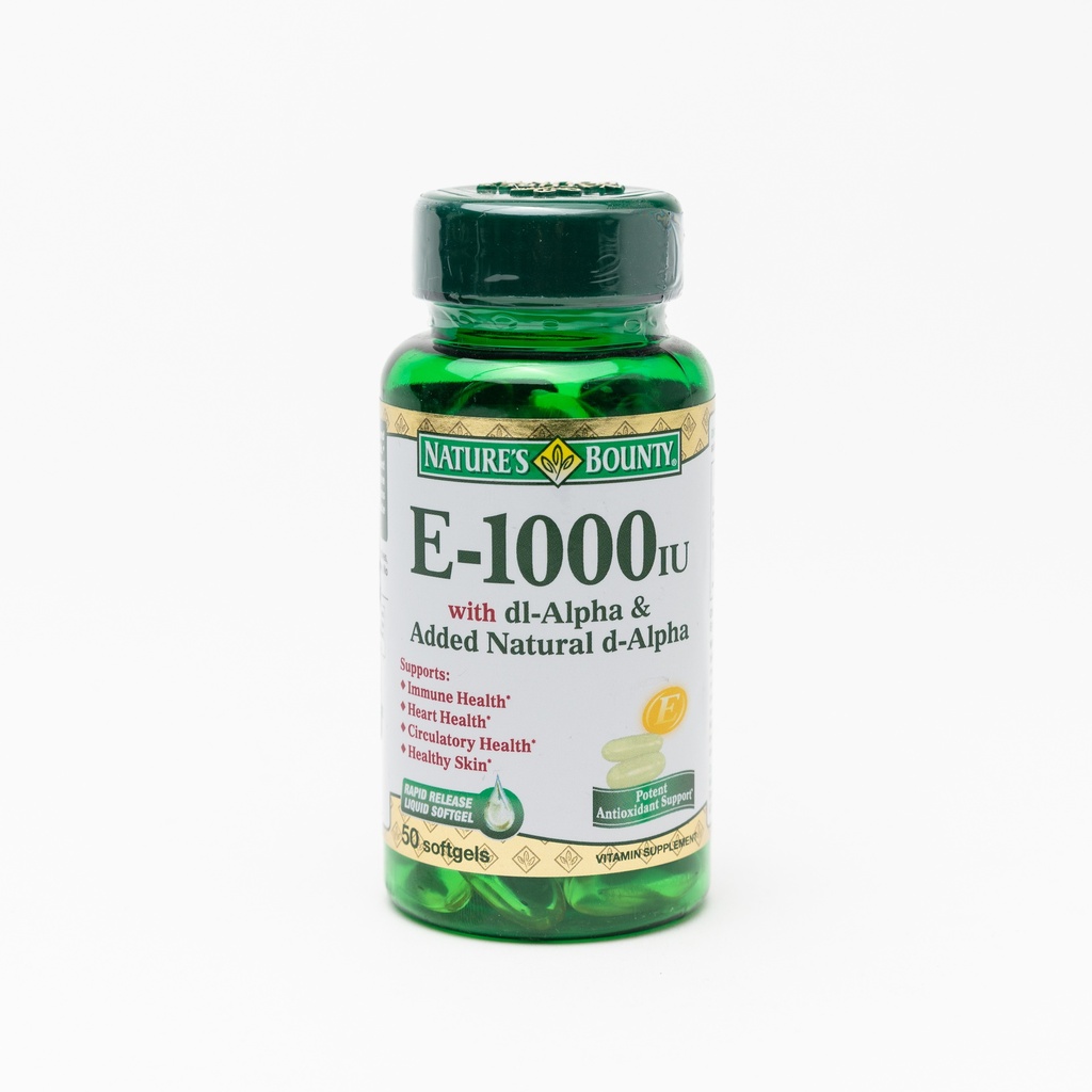 nature's bounty Vitamin E-1000Iu Pure Dl- Alpha Capsule 50'S-
