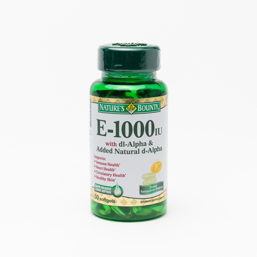 nature's bounty Vitamin E-1000Iu Pure Dl- Alpha Capsule 50'S-