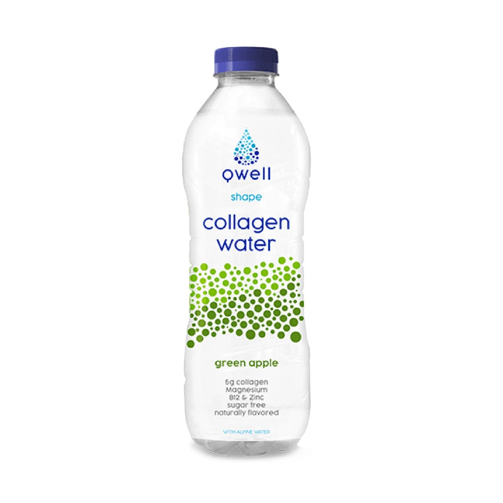 Qwell Collagen Water Green Apple 500ml