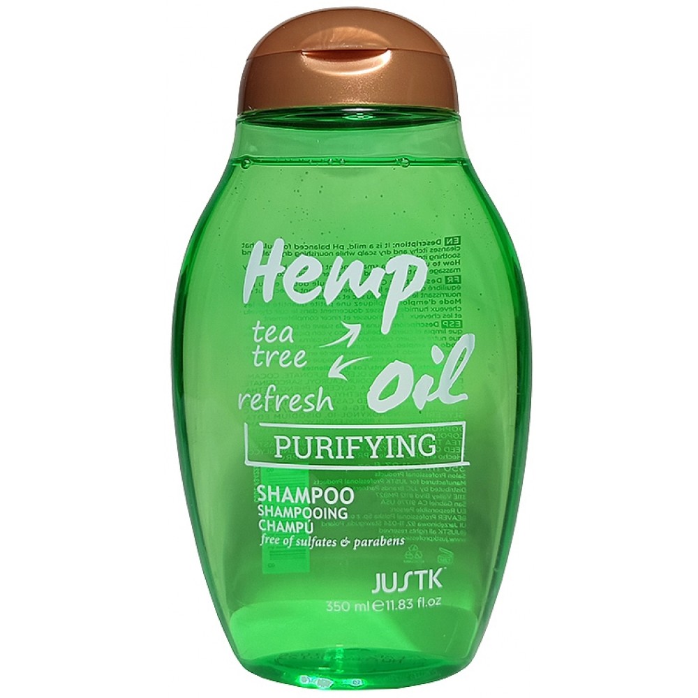 Justk Hemp Oil &amp; Tea Tree Purifying Shampoo 350 Ml