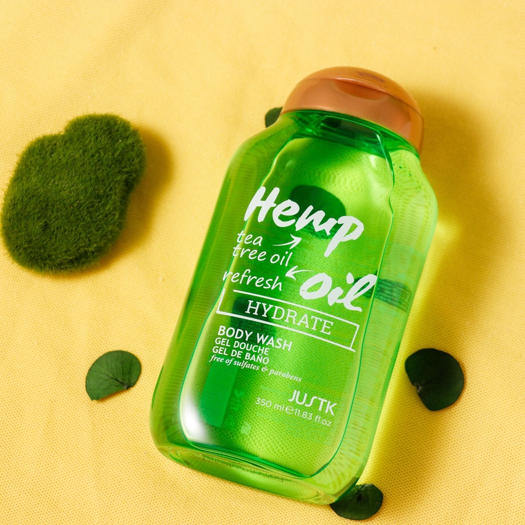 Justk Hemp Oil &amp; Tea Tree Oil Hydrate Body Wash - 350 Ml