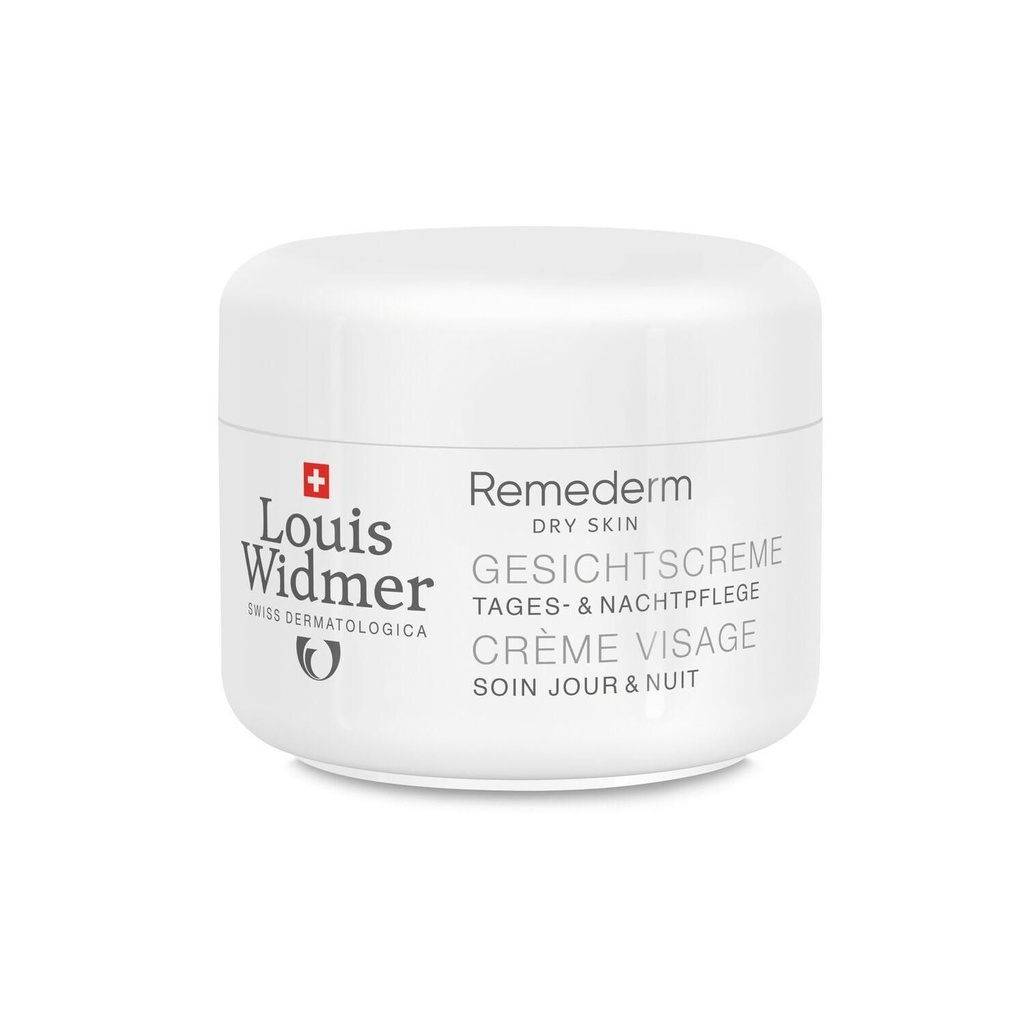 Louis Widmer Remederm Face Cream For Very Dry Skin Day And Night Anti-Ageing Unscented 50 Ml