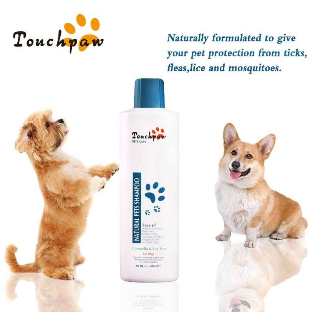 TOUCHPAW Citronella & Tea Tree Shampoo For Dogs - 600ml