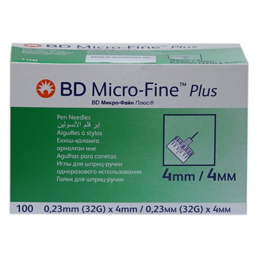 [10131] Bd Micro Fine + Needle 32G X 4Mm 100'S-
