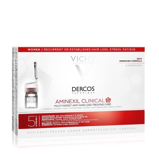 [10628] Vichy Anti-Hair Loss Women Dercos Aminexil Clinical5 -21Ampoules