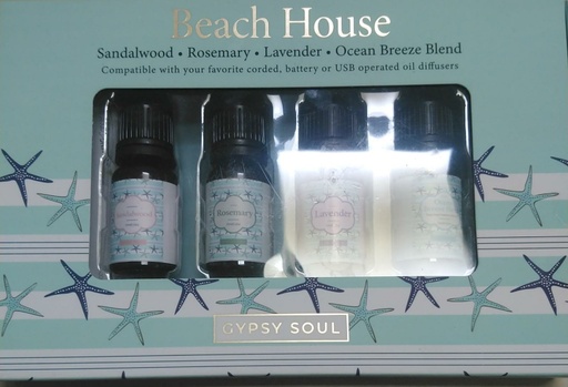 [119985] Beach House 4pk Diffusing Oil set
