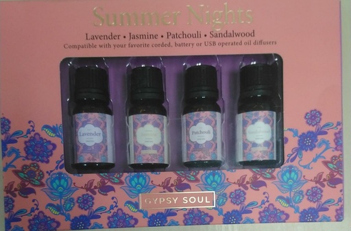 [119987] Summer Nigths 4pk Diffusing Oils Set