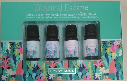 [119988] Tropical Escape 4pk Diffusing Oils Set