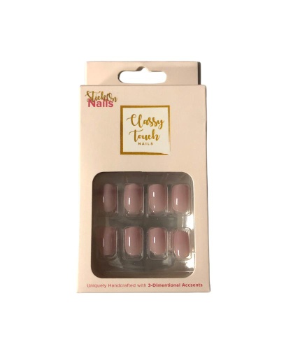[120020] Classy Touch Stickon Nails Rose Nude