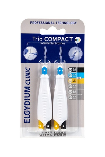 [120101] Elgydium Trio Compact Interdental Brushes Offer Pack