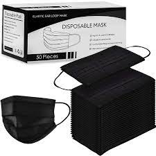 [120339] Disposable Black Mask 50'S