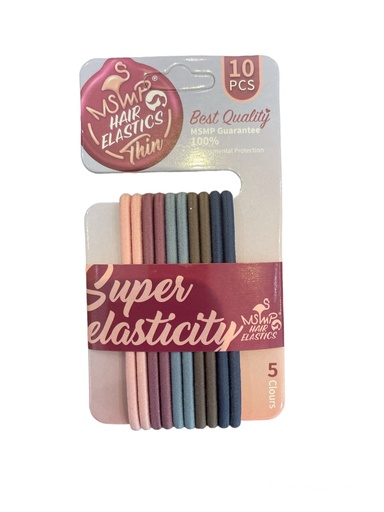 [124840] Lily Elastic Hair Bands-10 pcs-Multicolor