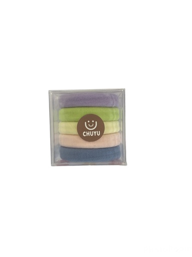 [124870] Elastics Hair Band Multicolor Tie 5pcs