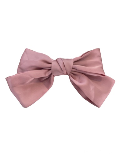 [124873] Knot Silk Hair Clip Pink