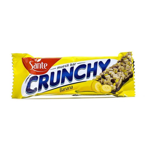 [125126] Sante Crunchy Bar Banana Chocolate Coated 40g