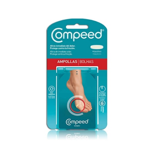 [125312] Compeed Advanced Blister Care Hydrocolloid Bandage Cushions Small 6Pcs