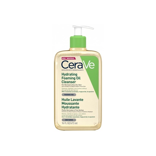 [125335] CeraVe Hydrating Foaming Oil Cleanser for Normal to Very Dry Skin 473ml
