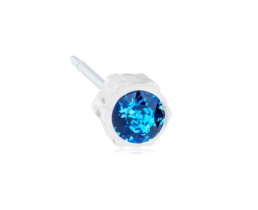 [125349] Blomdahl Earring Medical Plastic Sapphire 4mm 1pc