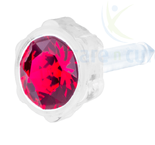 [125350] Blomdahl Earring Medical Plastic Ruby 4mm 1pc
