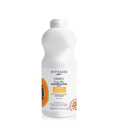 [125614] #Byphasse Family Fresh Delice Shampoo All Hair Types Passion Fruit 750ml