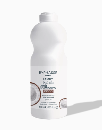 [125617] #Byphasse Family Fresh Delice Hair Conditioner Colored Hair Coconut 400ml