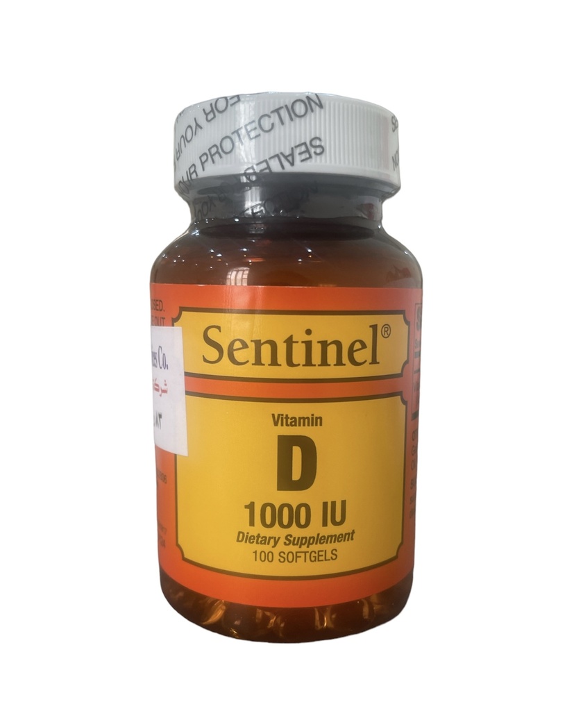 Sentinel Vitamin D 1000 IU 100 Softgels | Pharmacy and More