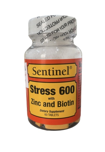 [126004] Sentinel Stress 600 with Zinc and Biotin 60 Tablets