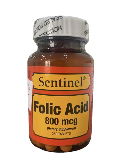[126011] Sentinel Folic Acid 800mcg 250 Tablets